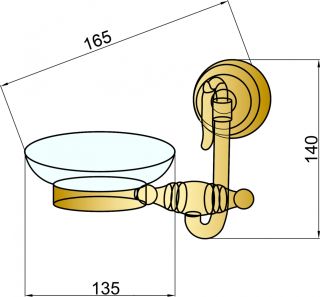 Мыльница Bronze de Luxe 10603, хром